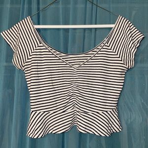 American Eagle Striped Crop Top